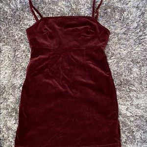 burgundy dress